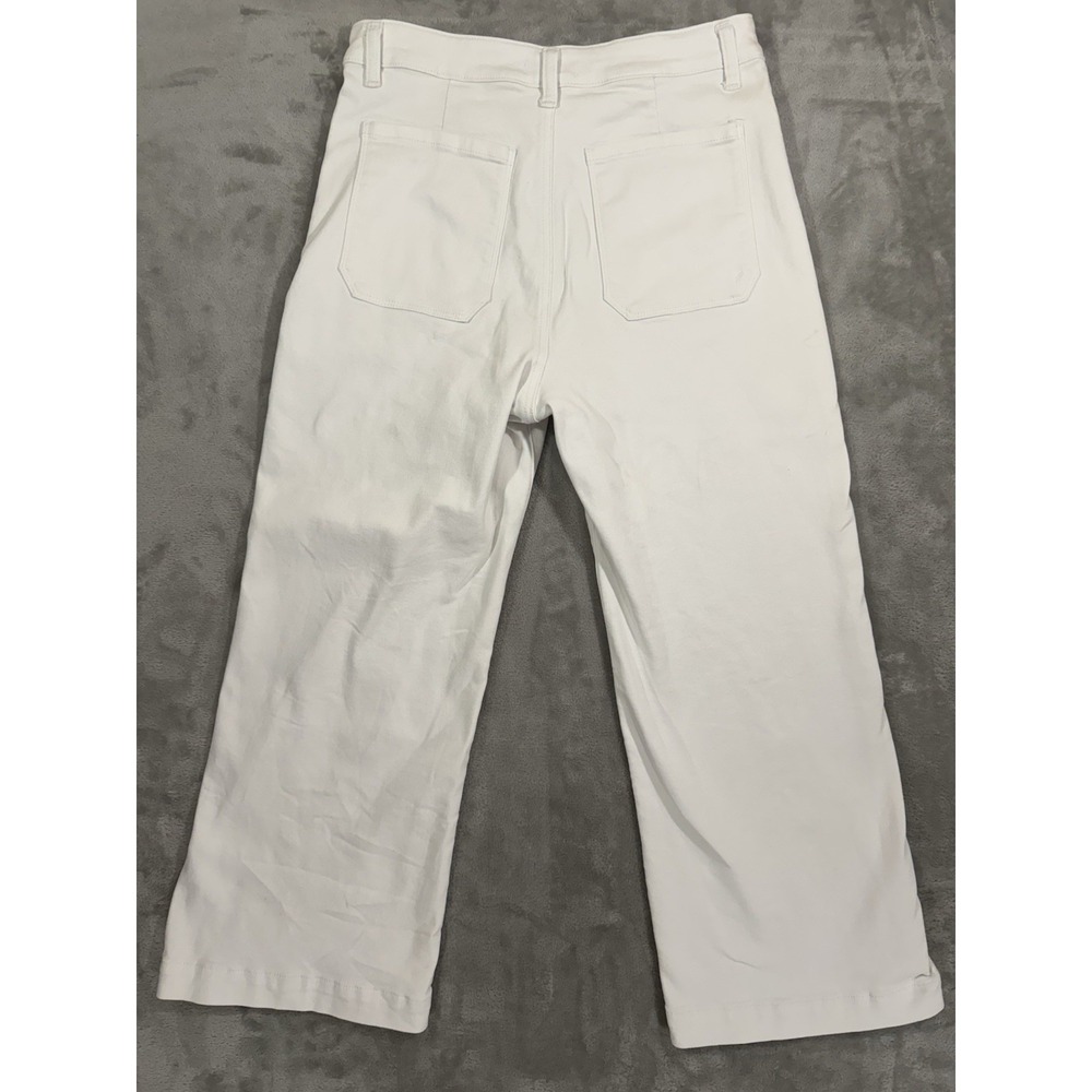 Silver Jeans Womens W31 L27 White Relaxed High Rise Wide Leg Patch Pockets Rayon - Picture 2 of 16